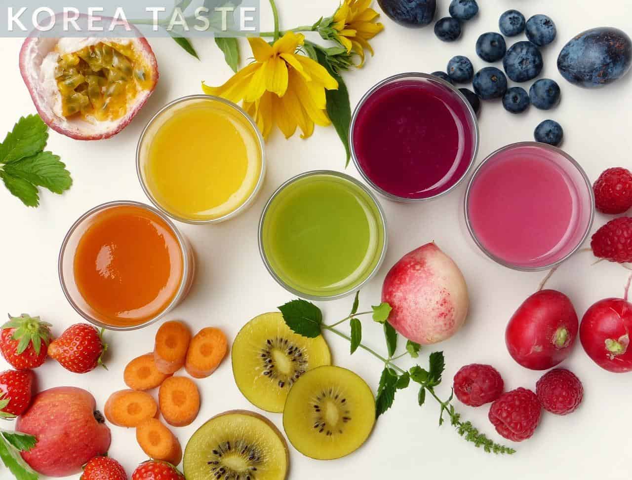 smoothies, fruit, vegetables
