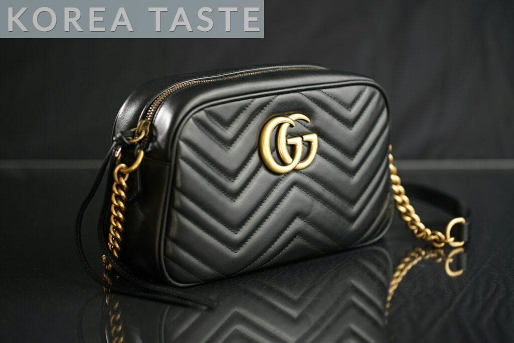 black Gucci leather shoulder bag