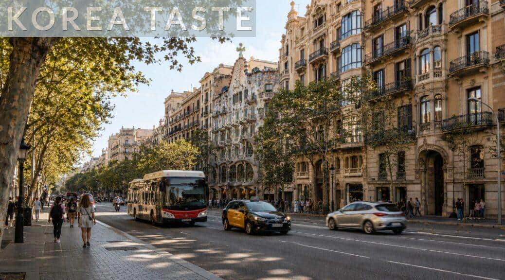 Opciones para moverse por Barcelona en una avenida de la ciudad